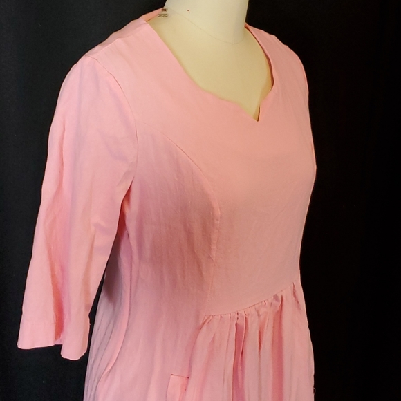 Miss Look pink summer dress, M, retro look - Picture 6 of 7